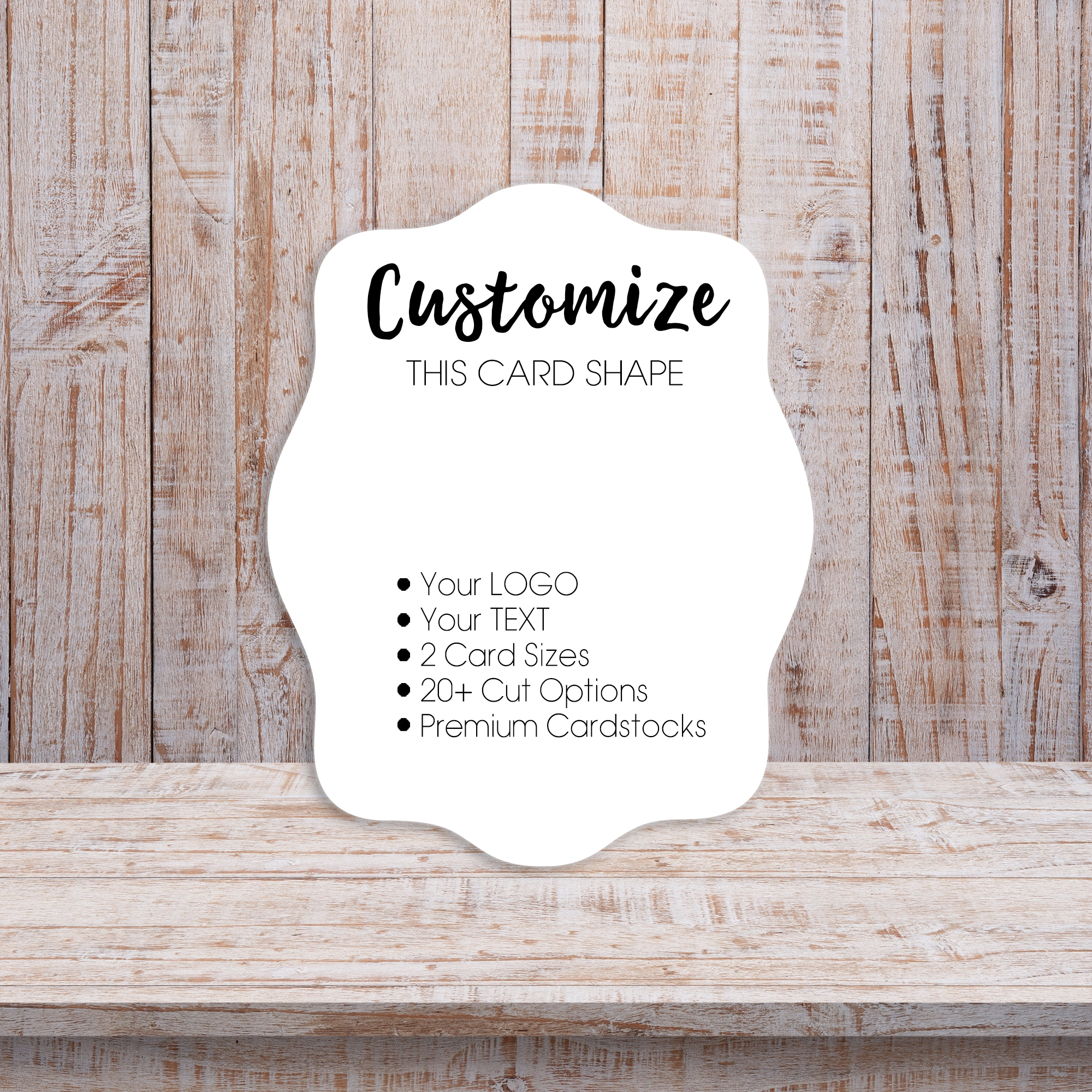 Wavy Curved Side Display Cards - Packaging Earring Cards Bows Necklaces