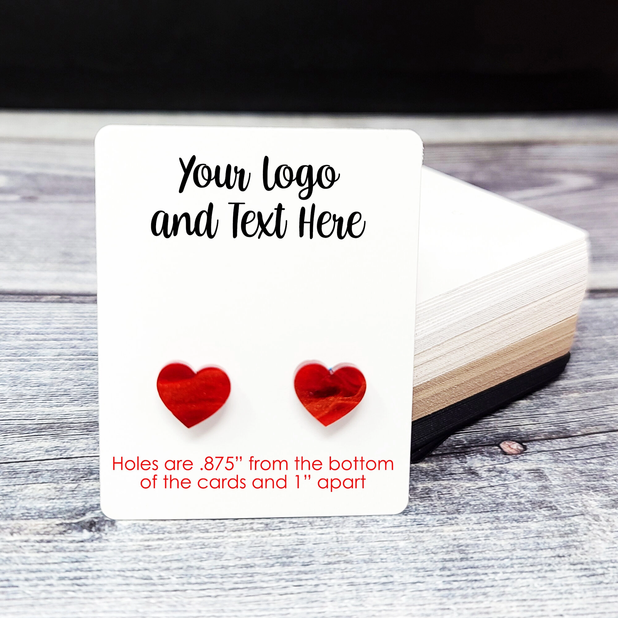 Custom Earring Jewelry Display Packaging Cards 2"x2.5"