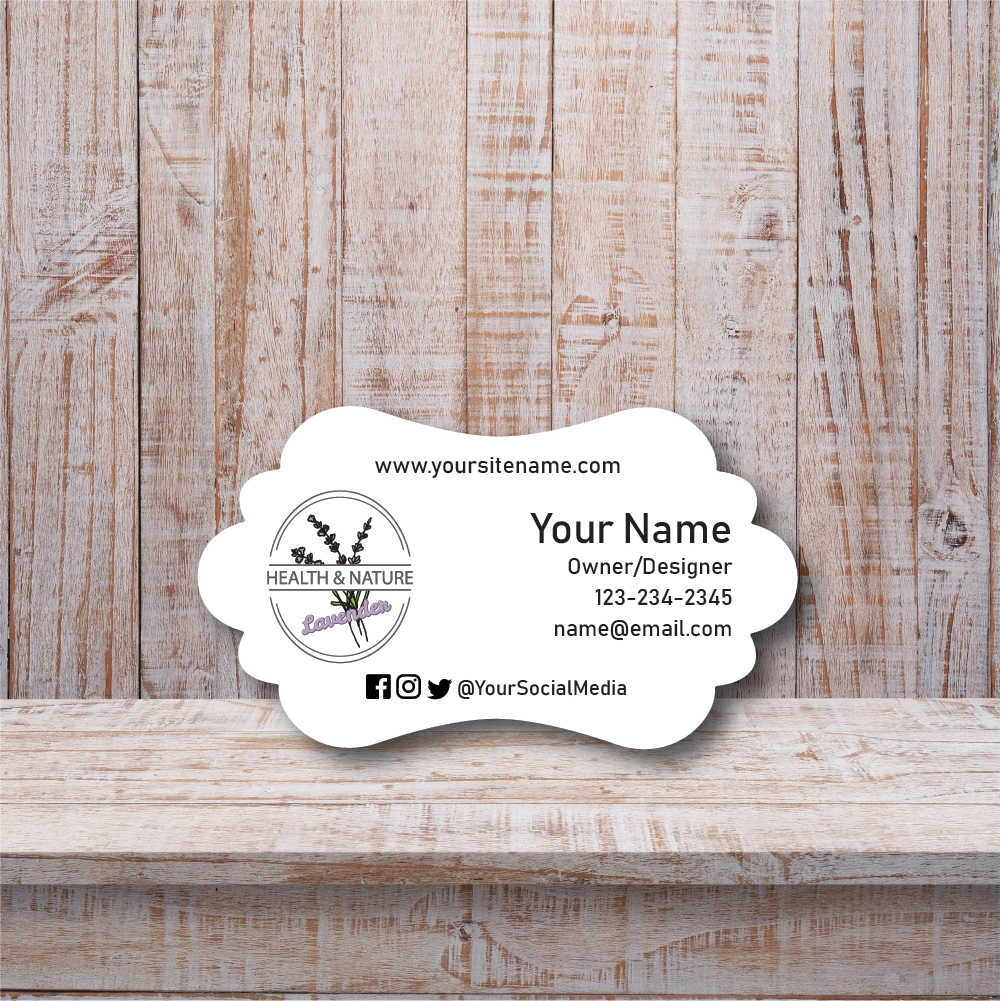 Business Cards Ornate Die Cut