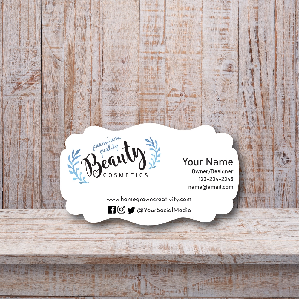 Business Cards Ornate Die Cut
