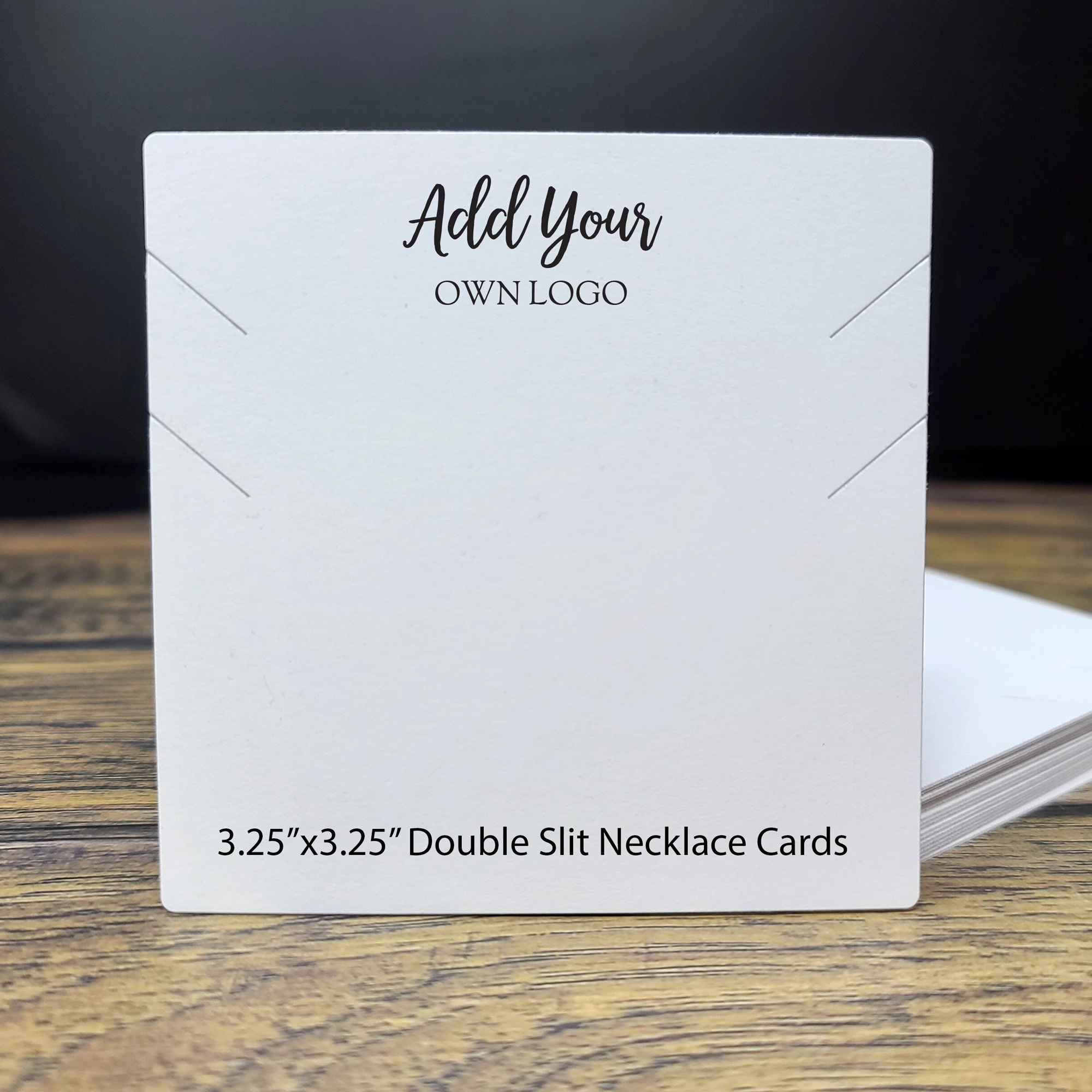 3.25" x 3.25" DOUBLE Slit Necklace Cards ECONOMY