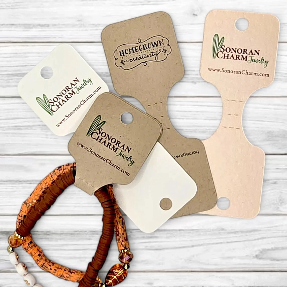 1.5" Square Fold-Over Jewelry Display Cards