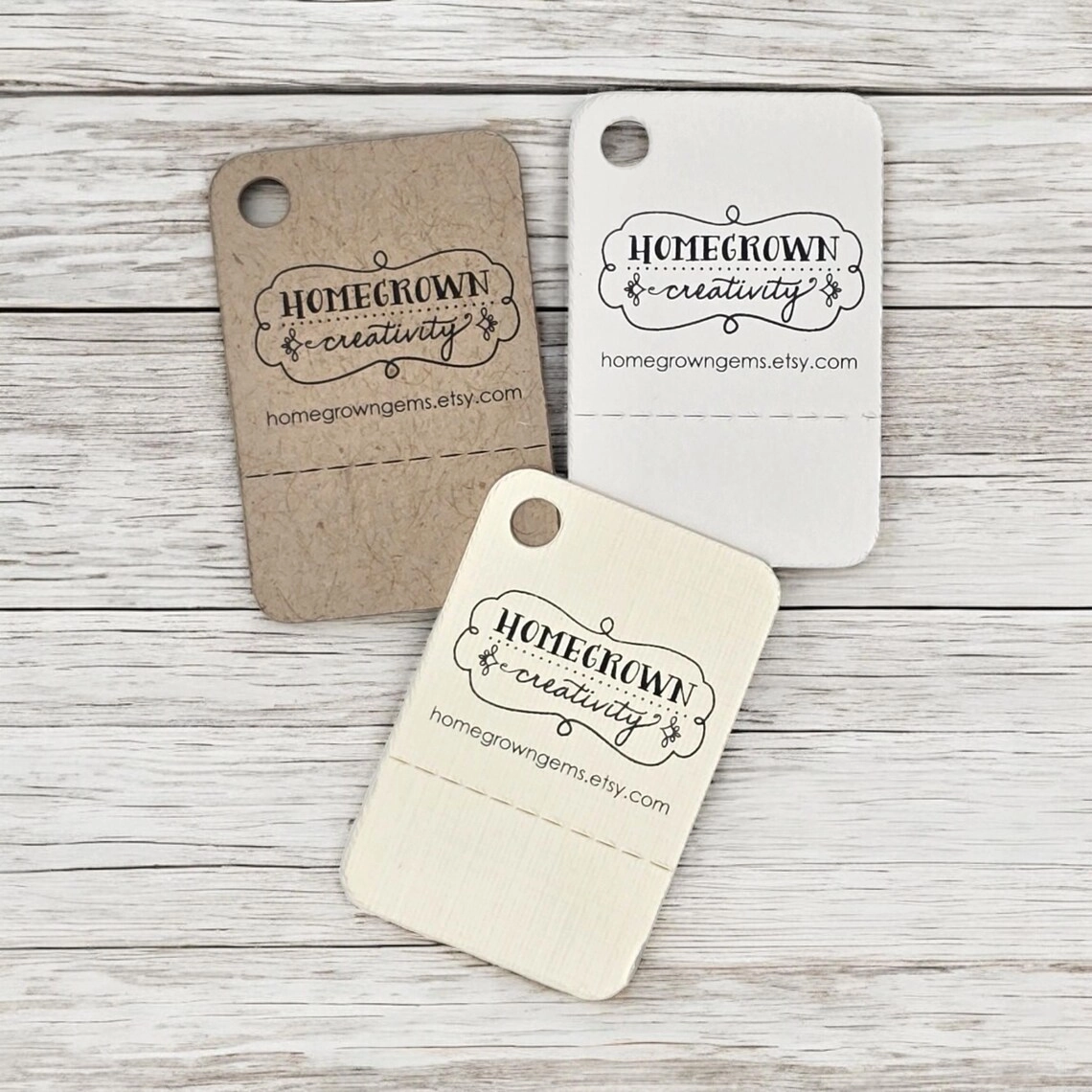 Perforated Price Tags - 1"x1.5" Tear Away Bottom - Jewelry Hang Tags