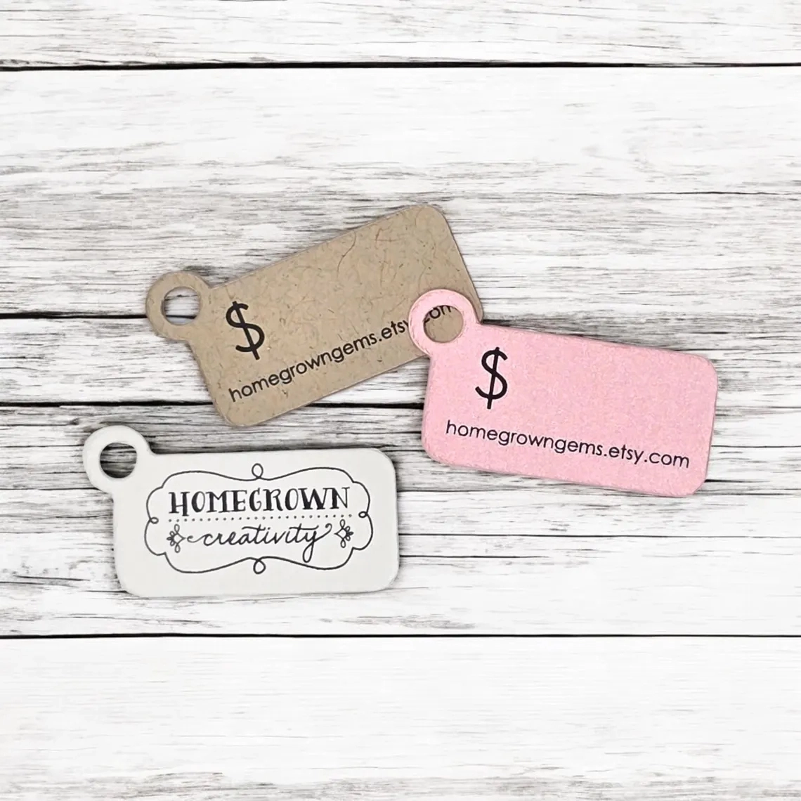 Tiny Rectangle Price Tags for Jewelry Necklace Bracelets Earrings | Includes Barbs