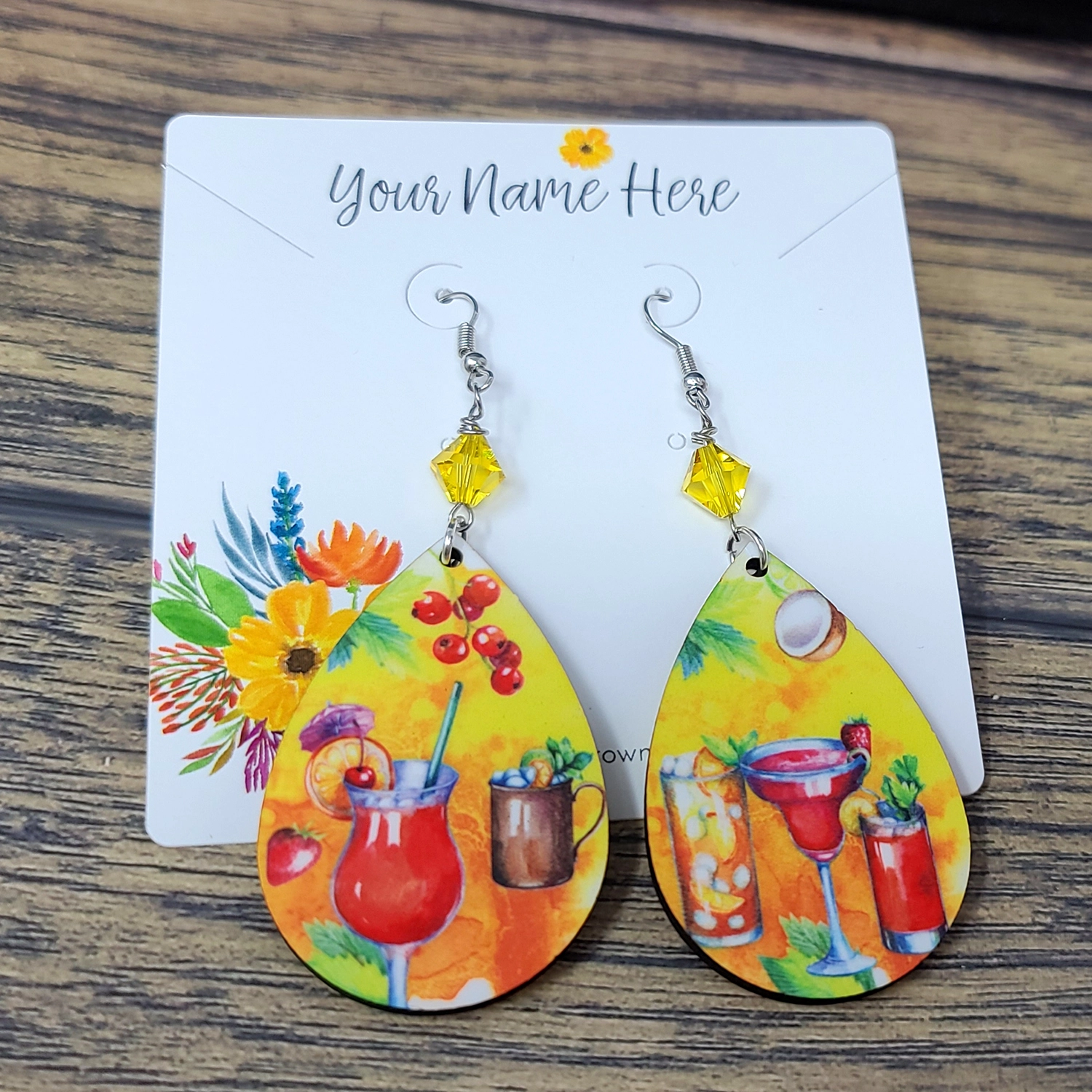 3.4" x 3.4" Combo Necklace Earring Cards - ECONOMY CARDS 4