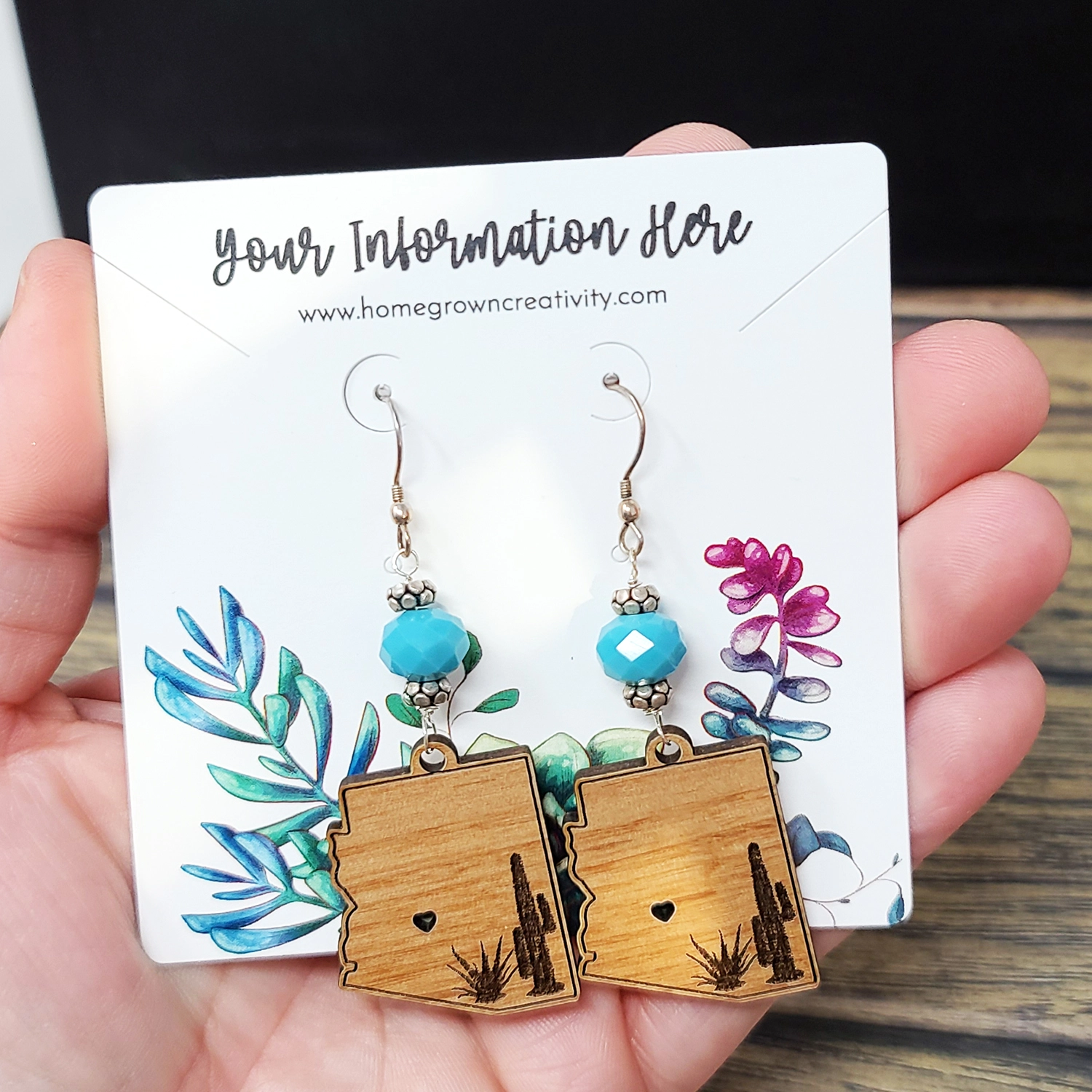 3.4" x 3.4" Combo Necklace Earring Cards - ECONOMY CARDS 5