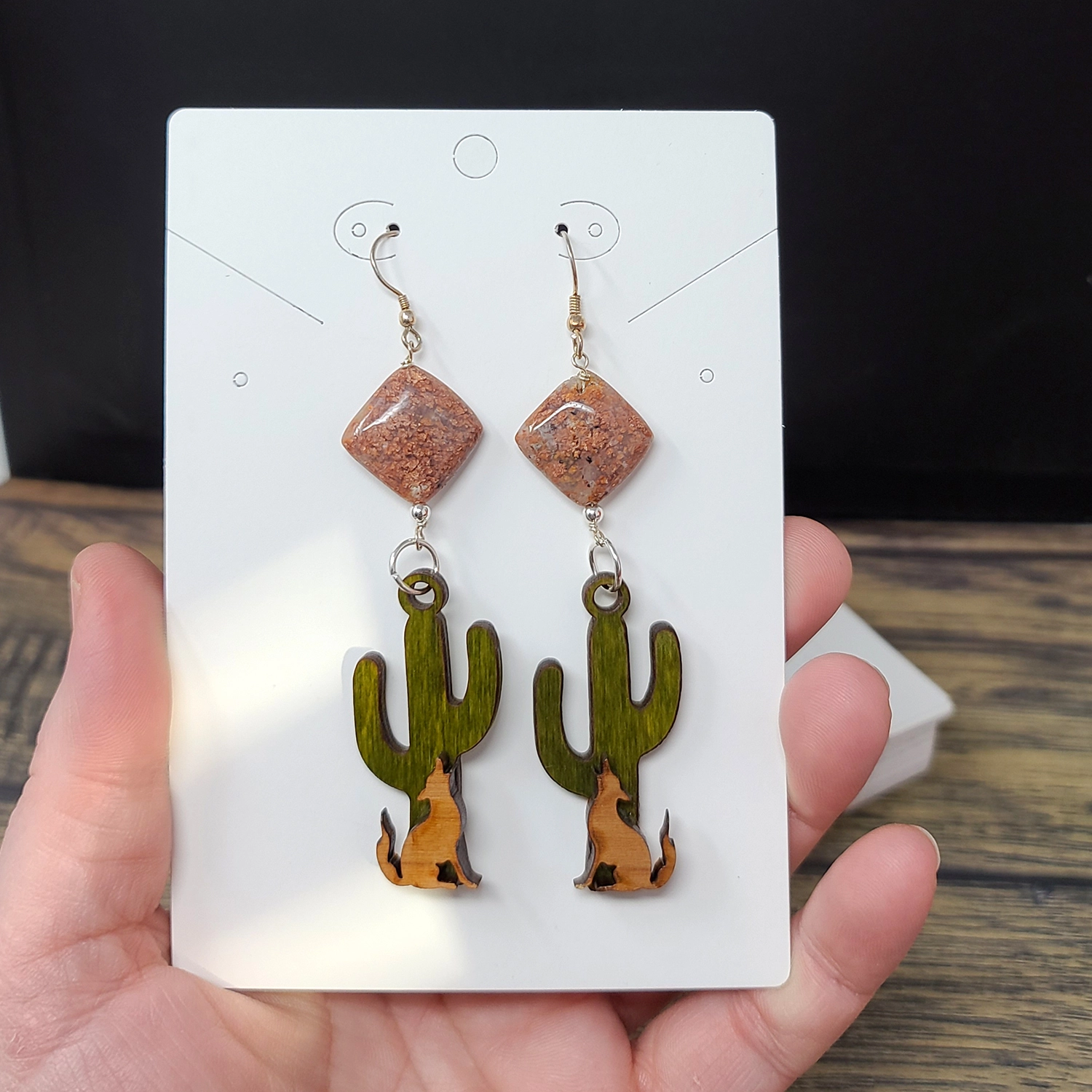 3.5"x5" Combo Earring and Necklace Cards - leverback regular holes ECONOMY 3