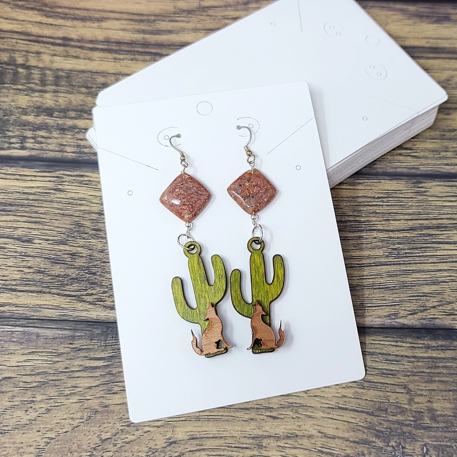 3.5"x5" Combo Earring and Necklace Cards - leverback regular holes ECONOMY 5