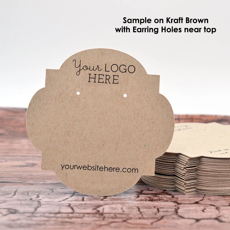 Curved Sides Square Point Die Cut Product Display Cards 3