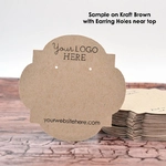 Curved Sides Square Point Die Cut Product Display Cards 3