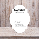 Curved Sides Square Point Die Cut Product Display Cards 1