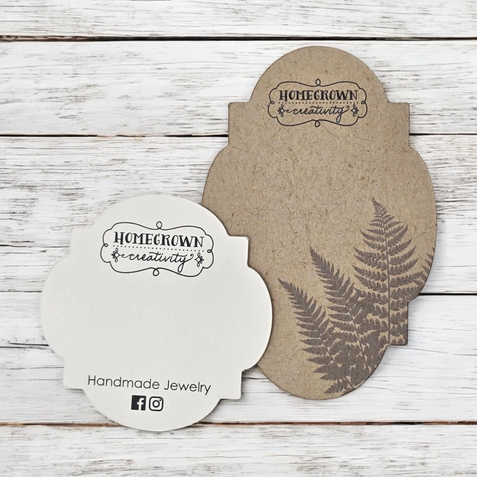 Curved Sides Square Point Die Cut Product Display Cards 4