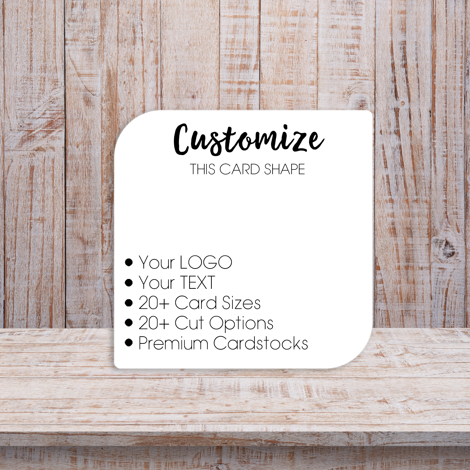 Leaf Cut Round and Square Corner Sides Display Cards 2