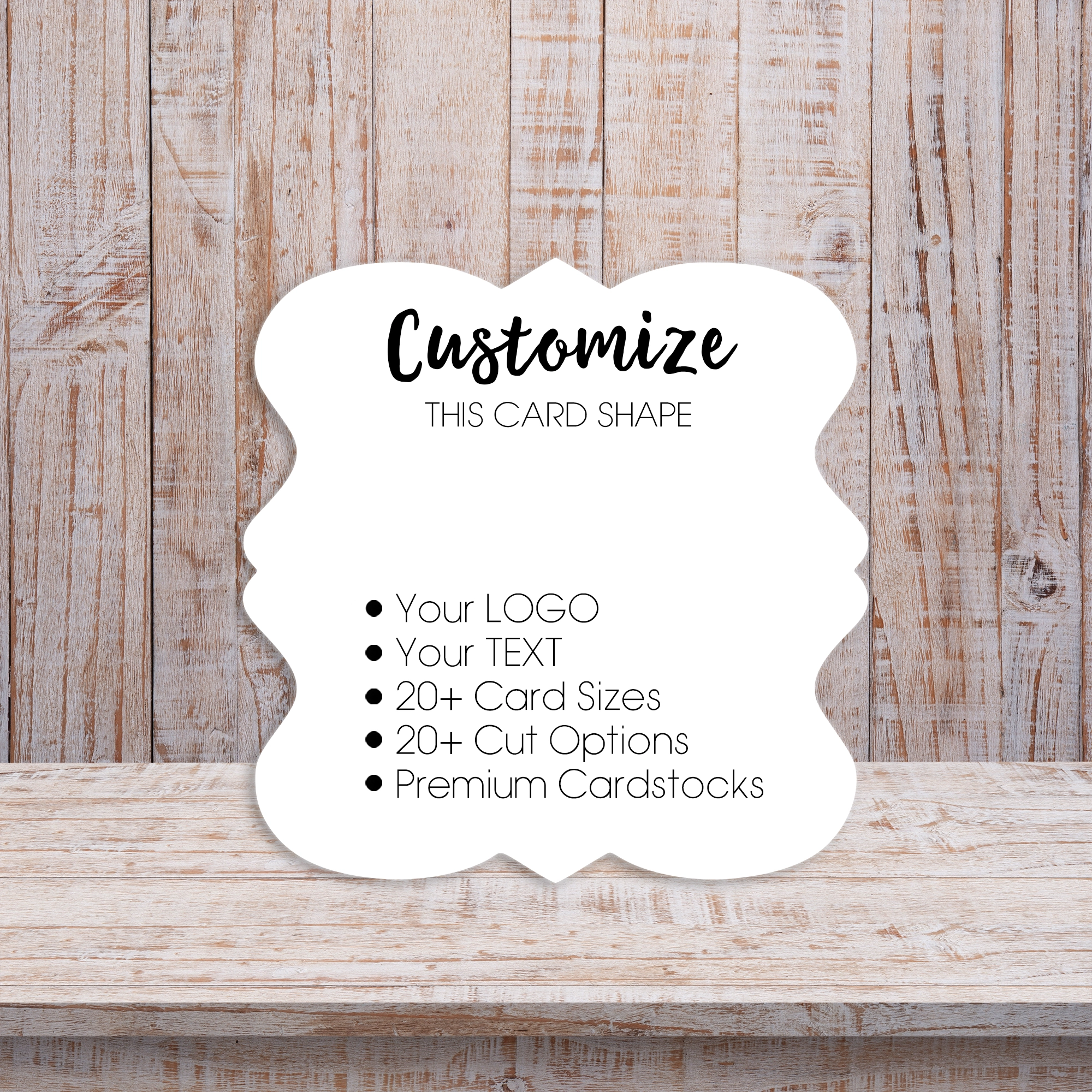 Ornate Curvy Cut Jewelry Display Cards 2