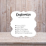 Ornate Curvy Cut Jewelry Display Cards 2