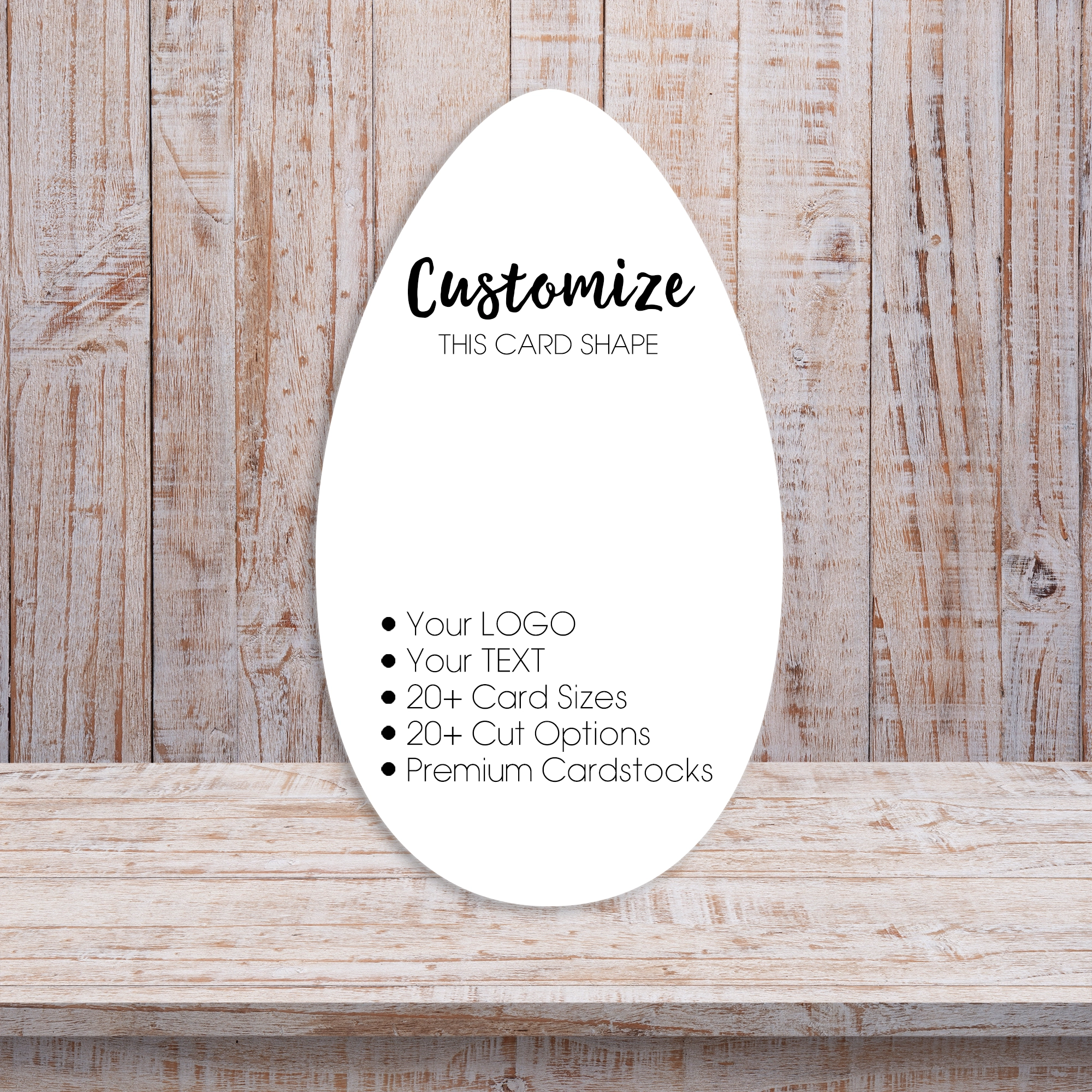 Tear Drop Shape  Jewelry Display Cards 1