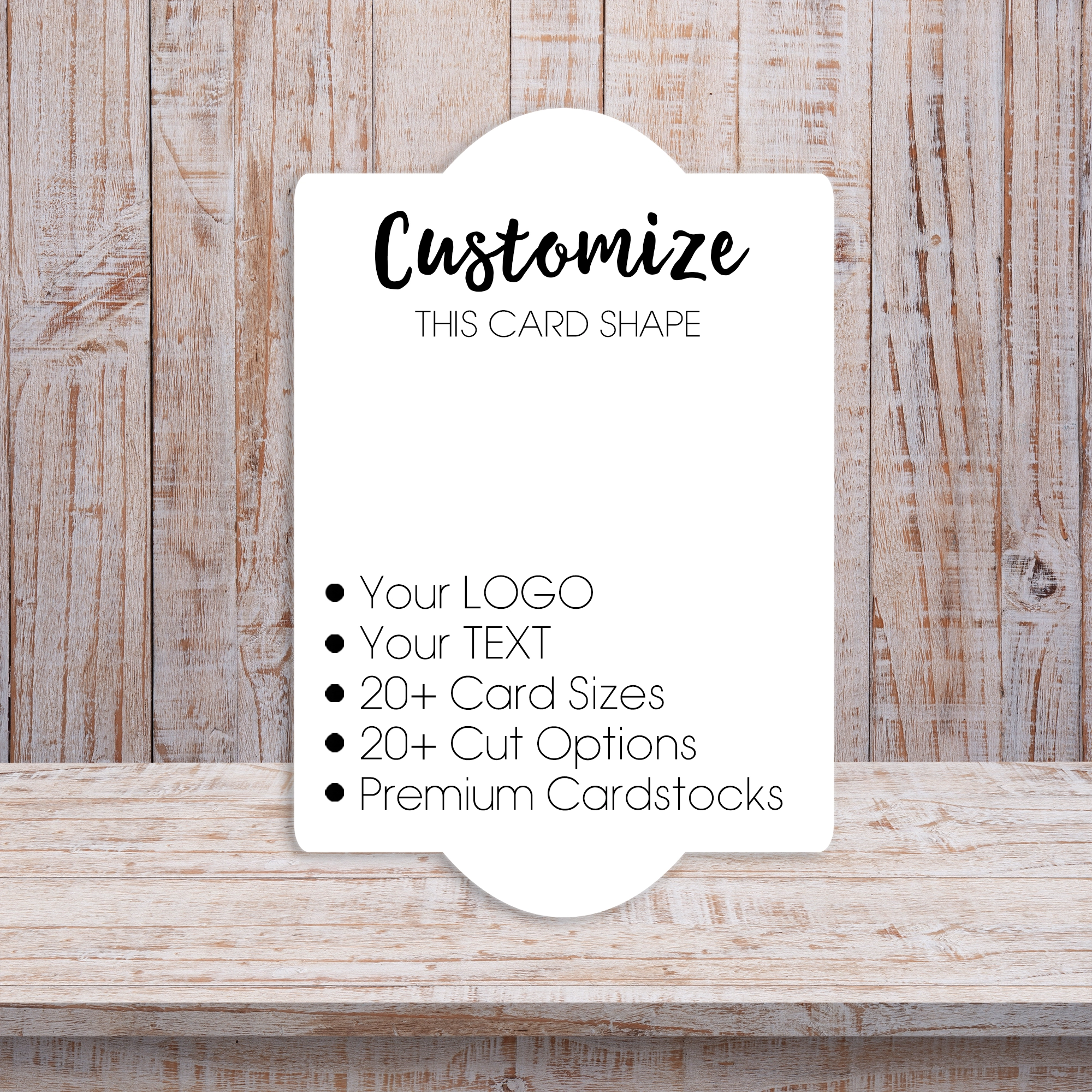 Dome Top Bottom Square Sides Die Cut Display Cards 2