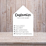 Pointed Top House Shape Die Cut Packaging Cards 2