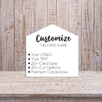 Pointed Top House Shape Die Cut Packaging Cards 1