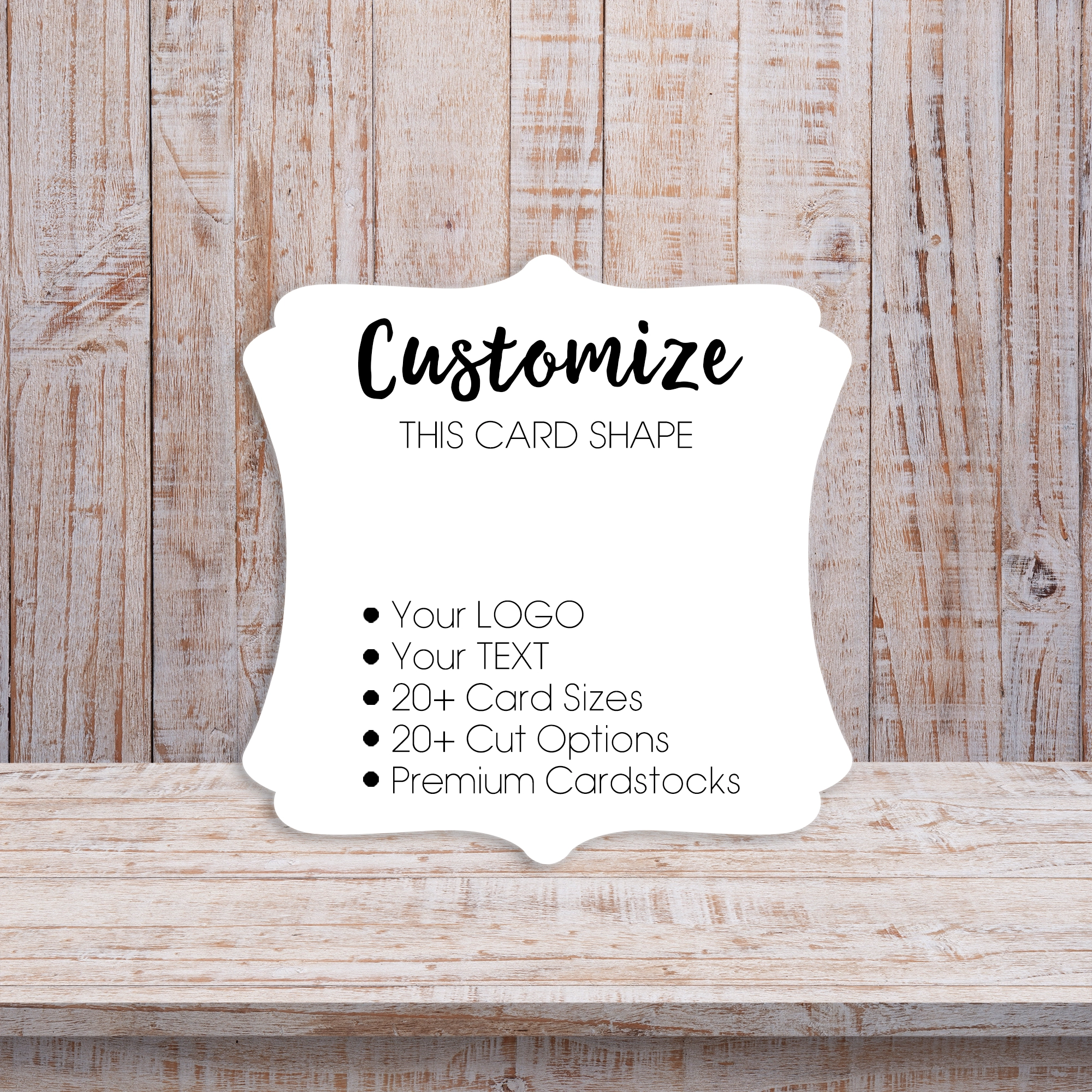 Ornate Points Curved Sides Jewelry Display Cards 2