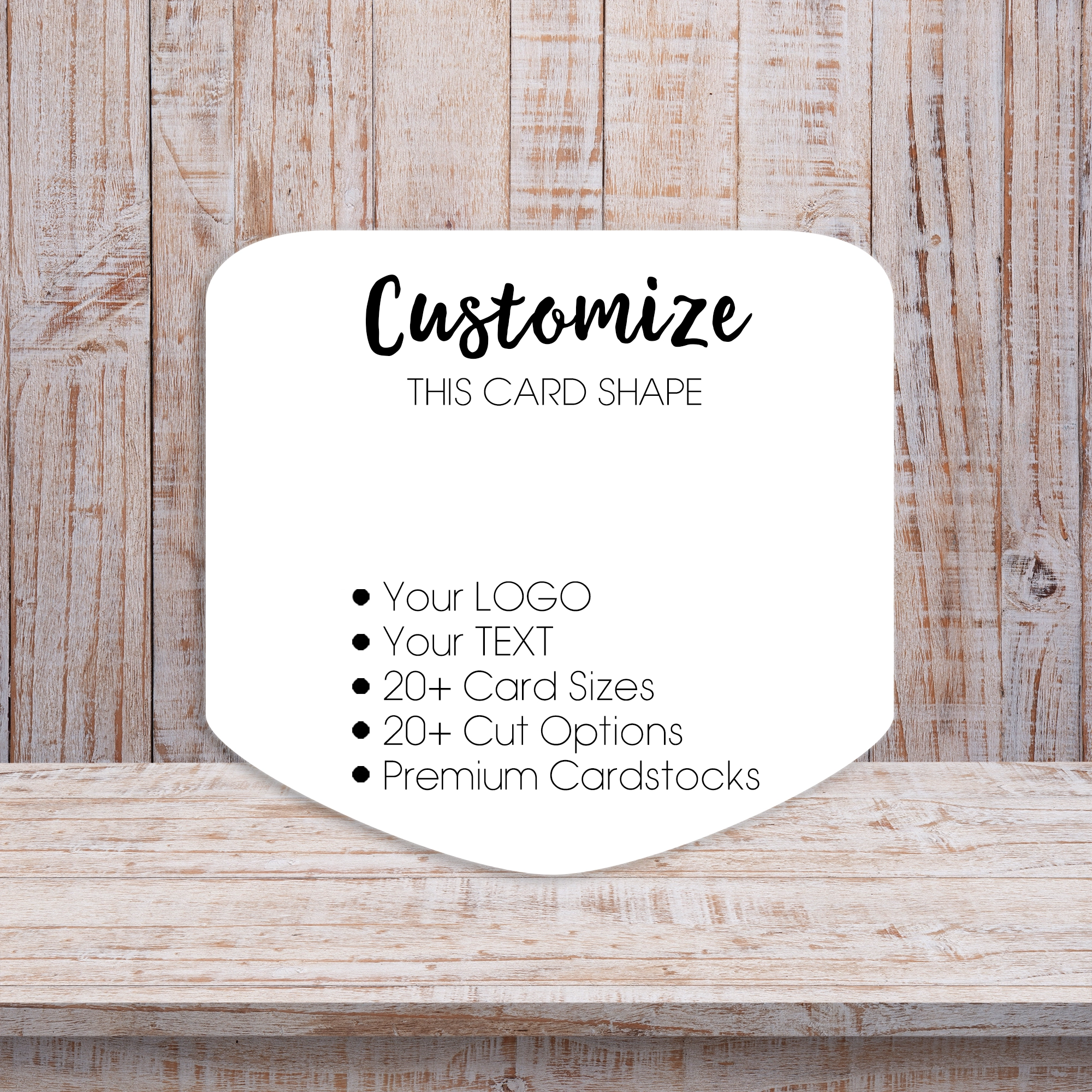 Curved Bottom Pennant Flag Shape Packaging Display Card 2