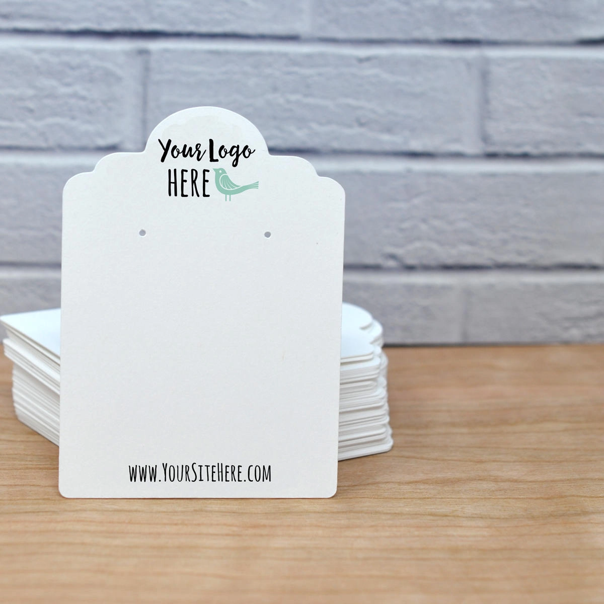 Tag Cut Curved Top Jewelry Display Earring Cards 3