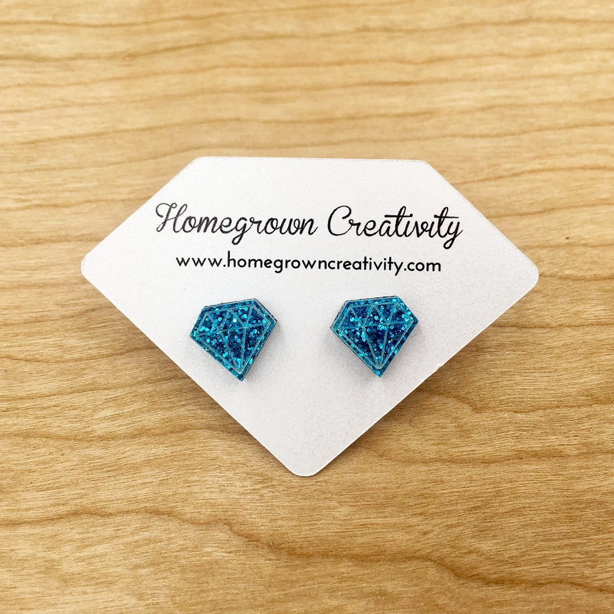 Gemstone Diamond Shape Jewelry Display Packaging Earring Cards 3