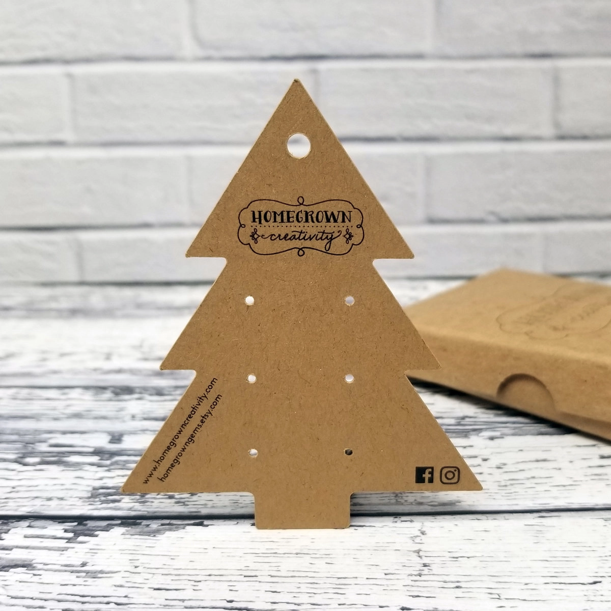 Christmas Tree Die Cut Product Display Earring Cards 2