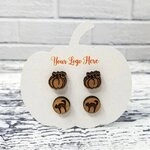 Pumpkin Halloween Fall Autumn Die Cut Product Display Earring Cards 3