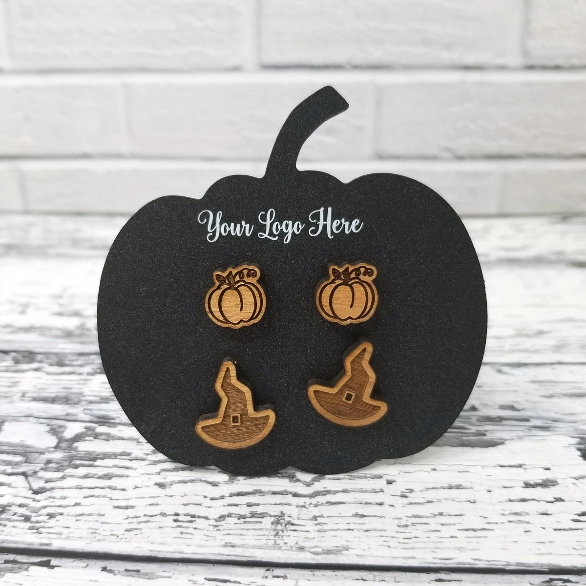 Pumpkin Halloween Fall Autumn Die Cut Product Display Earring Cards 2