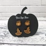 Pumpkin Halloween Fall Autumn Die Cut Product Display Earring Cards 2
