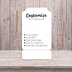 Ticket Shape with Perforated Bottom Product Display Earring Cards 1