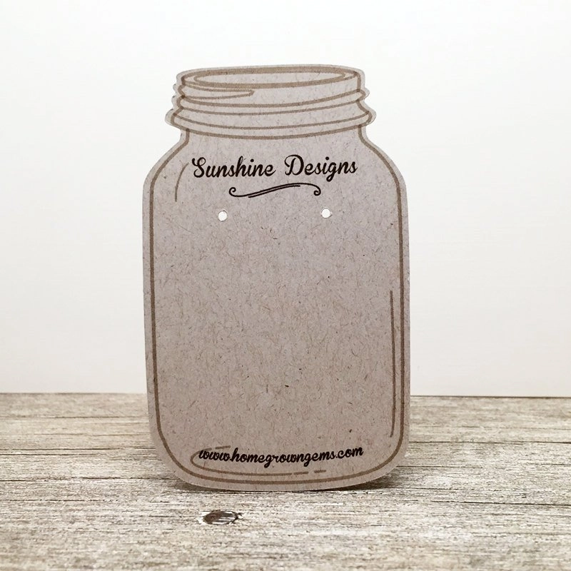 Mason Jar Product Display Packaging Earring Cards 3