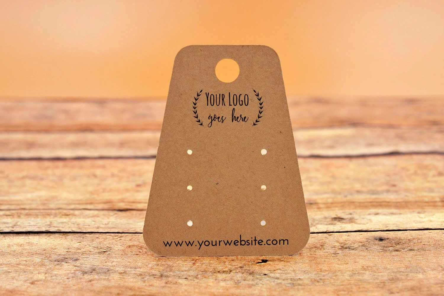 Trapezoid Unique Die Cut Shape Product Display Packaging Cards 2