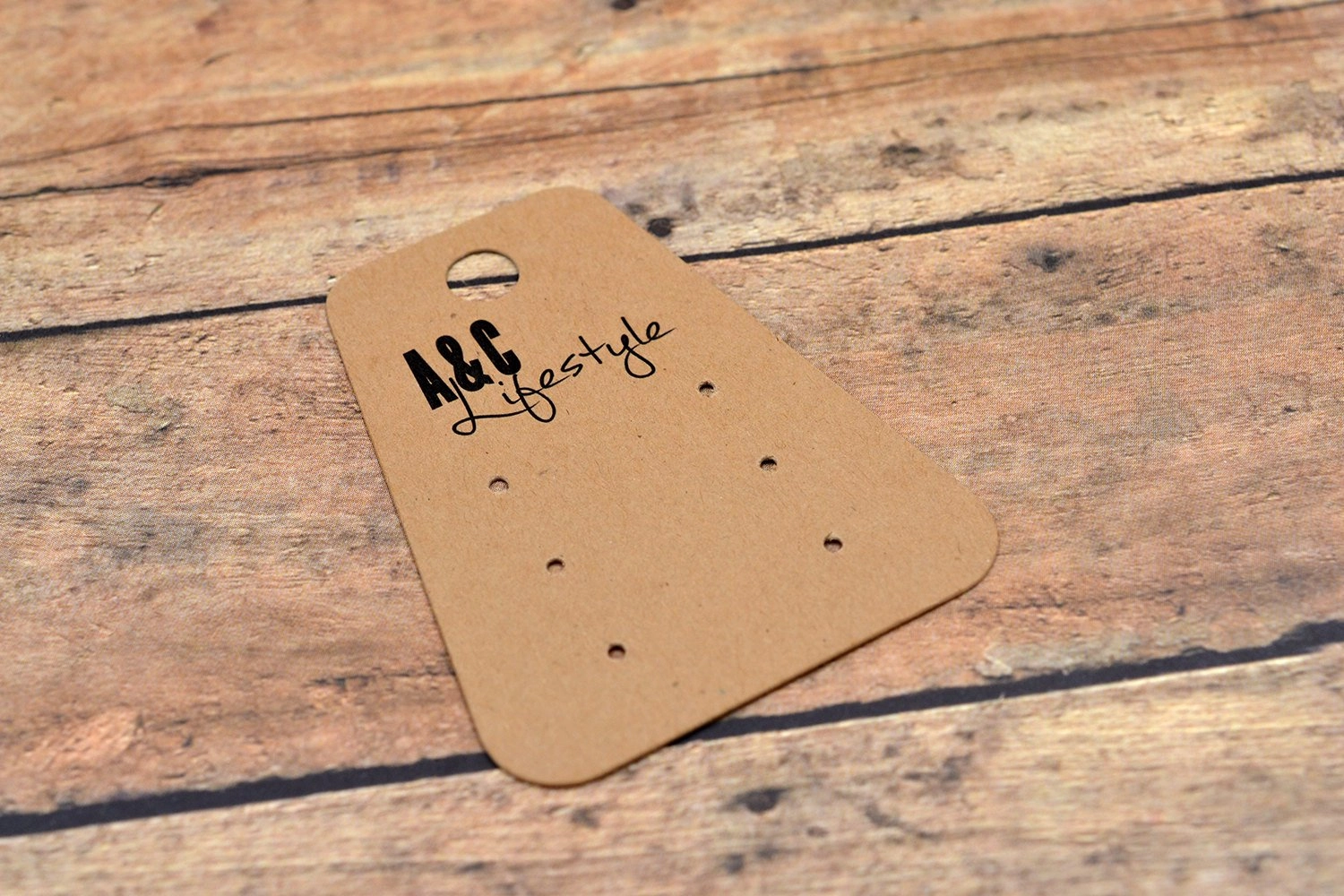 Trapezoid Unique Die Cut Shape Product Display Packaging Cards 3