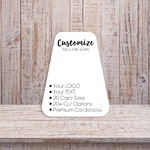 Trapezoid Unique Die Cut Shape Product Display Packaging Cards 1