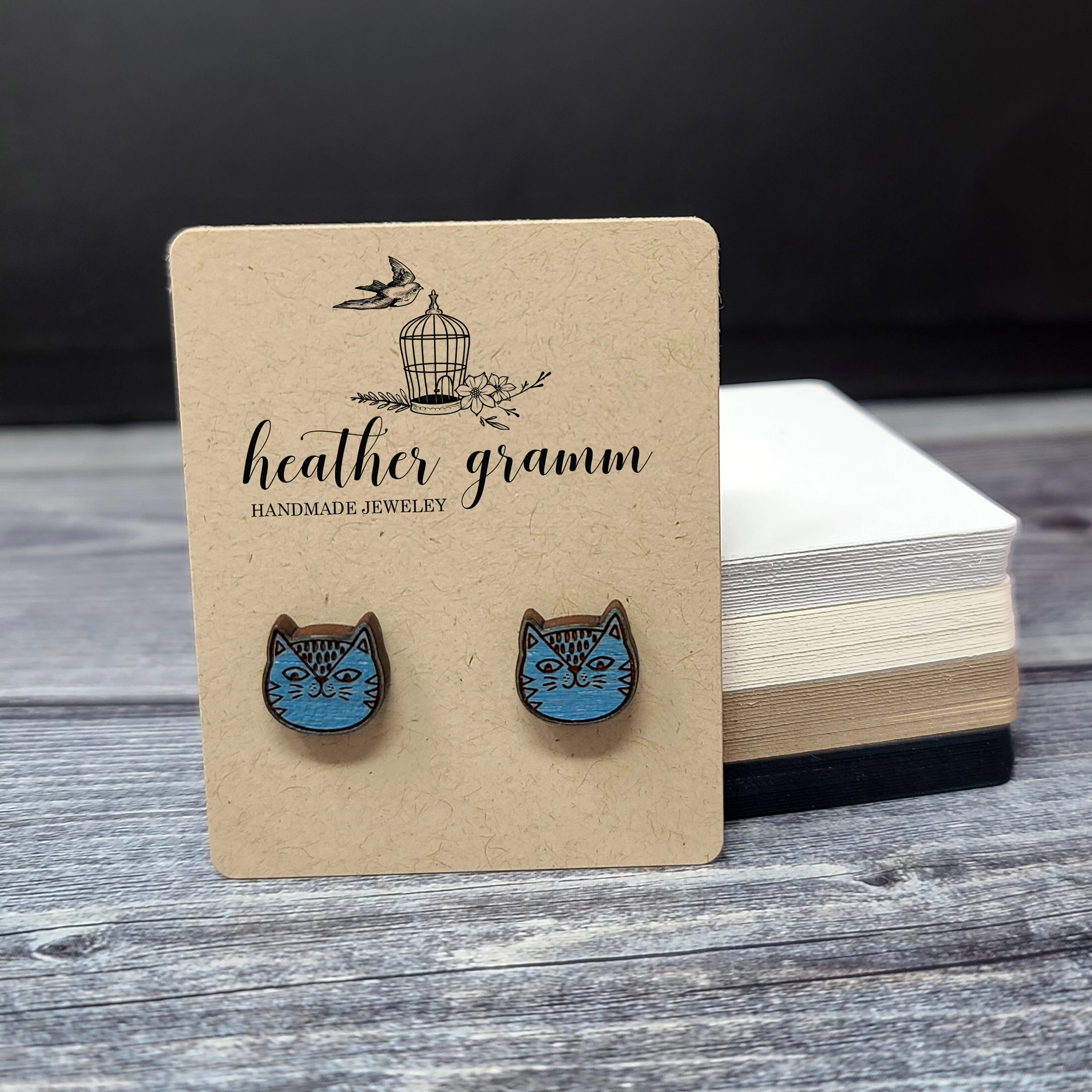 2"x2.5" Stud Earring Cards Lower Holes - Packaging Display Jewelry Cards ECONOMY 4