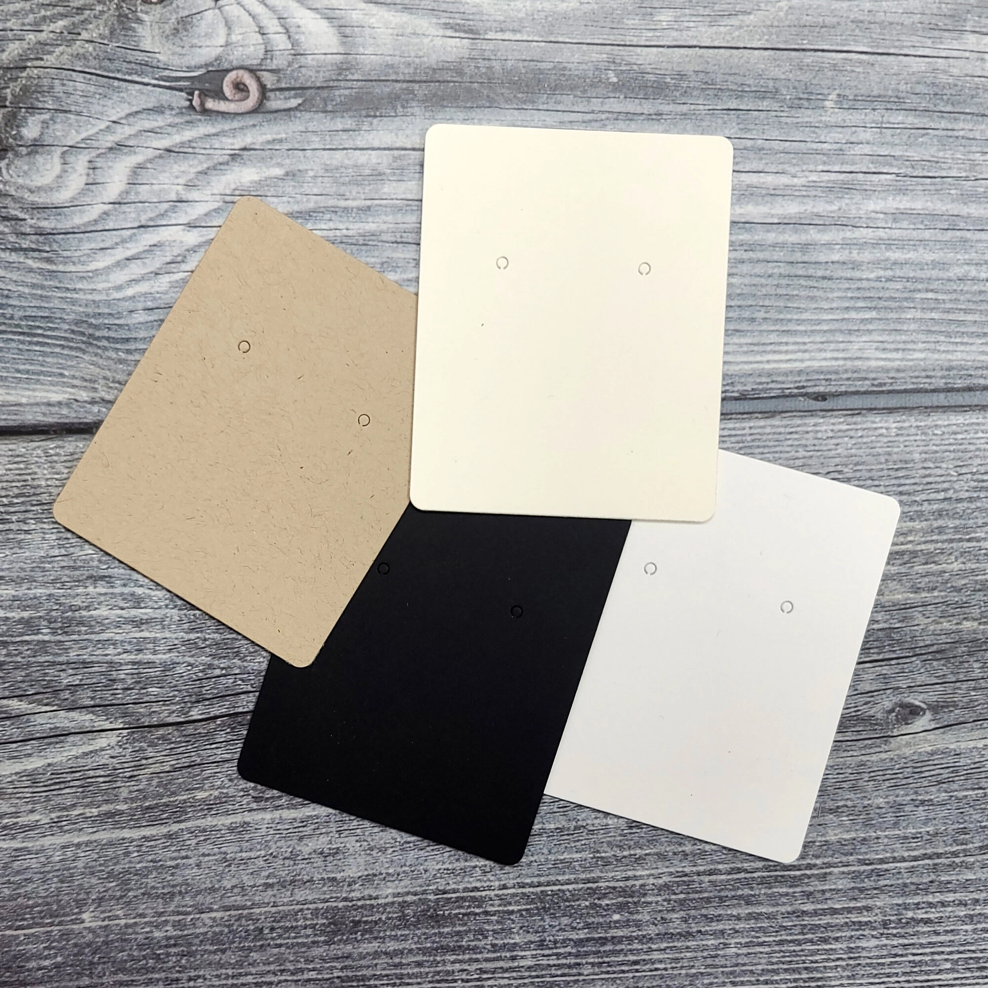 2"x2.5" Stud Earring Cards High Holes - Packaging Display Jewelry Cards 4