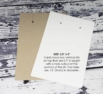 3.5"x5" Necklace Cards - Vertical Slits and Holes ECONOMY 3