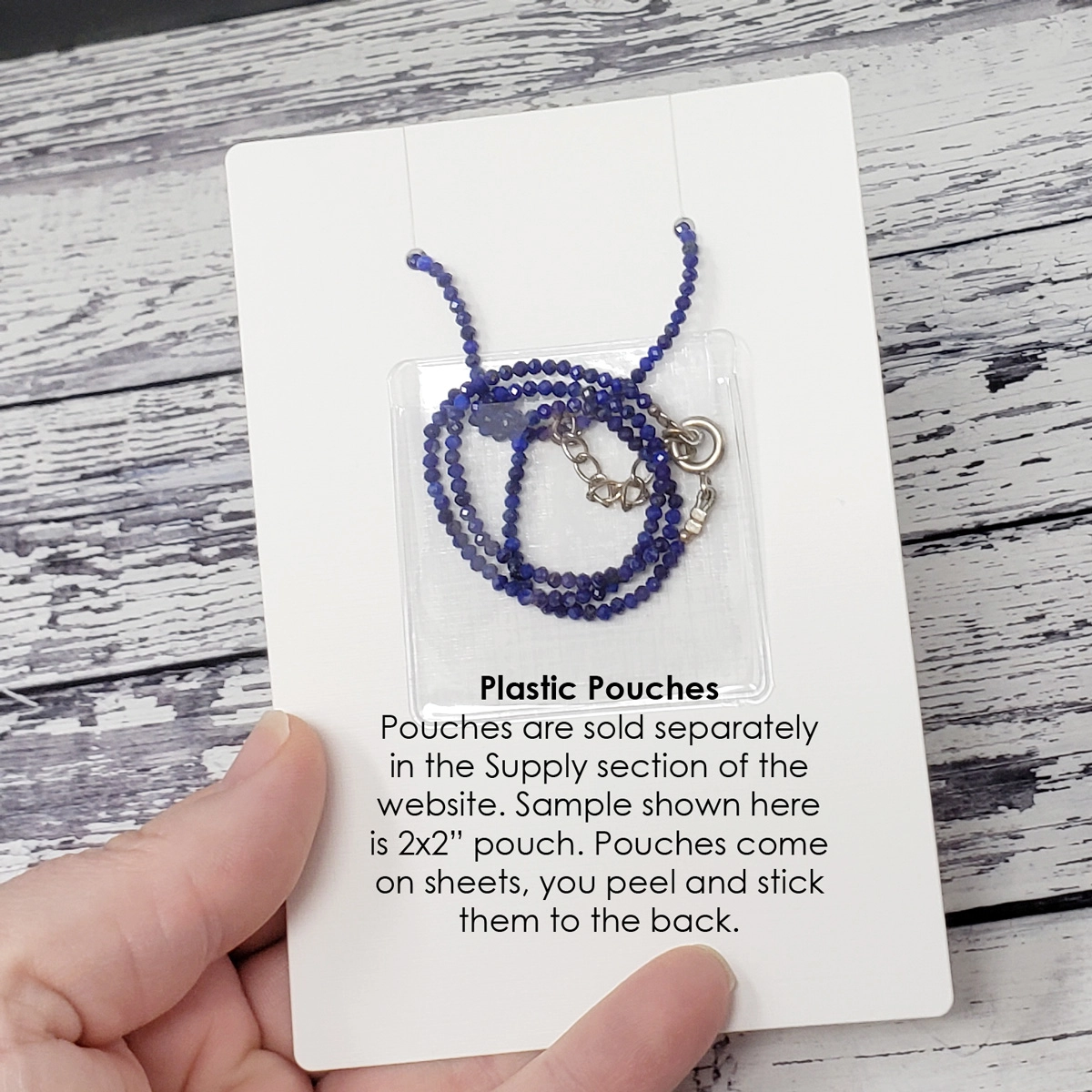 3.5"x5" Necklace Cards - Vertical Slits and Holes ECONOMY 5