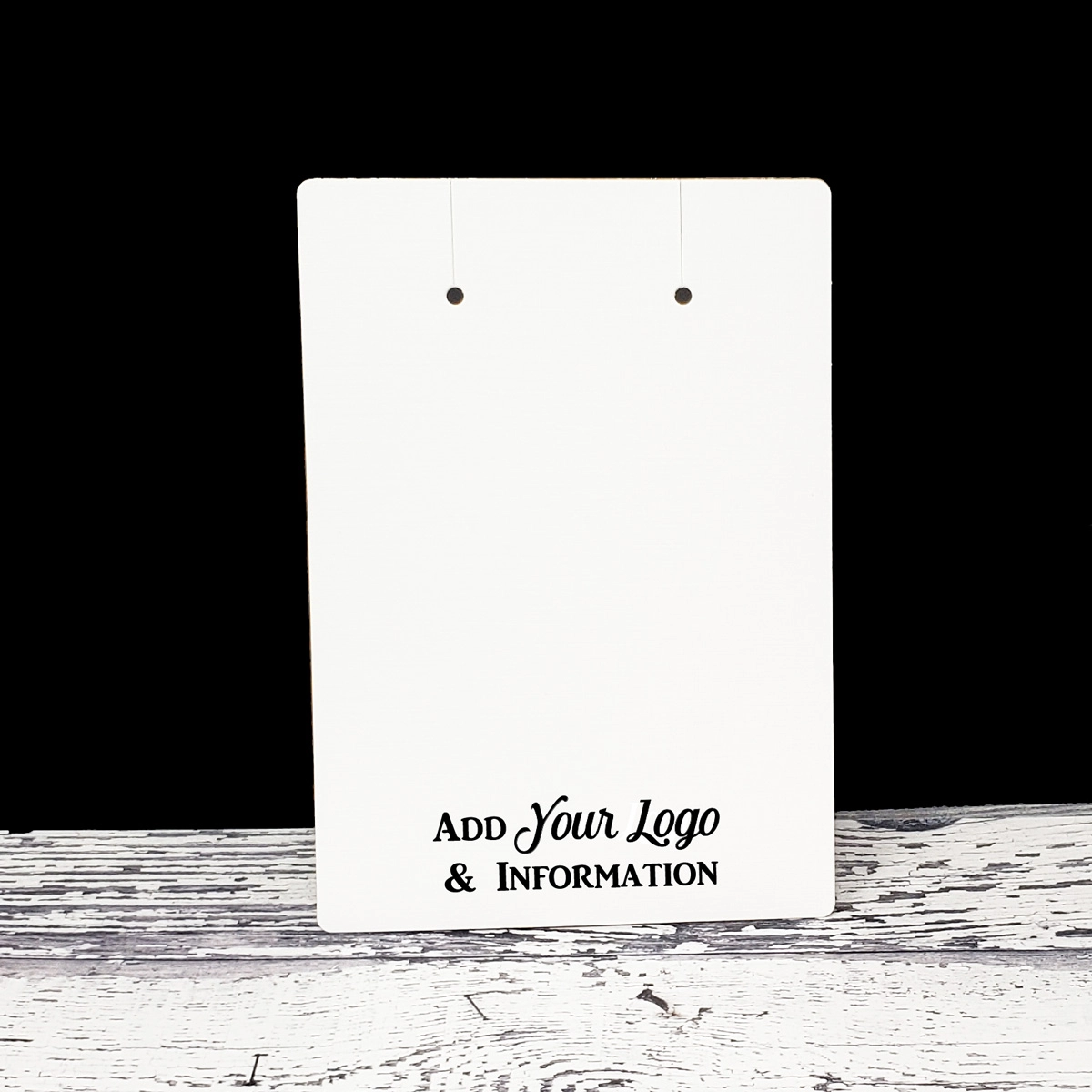 3.5"x5" Necklace Cards - Vertical Slits and Holes ECONOMY 1