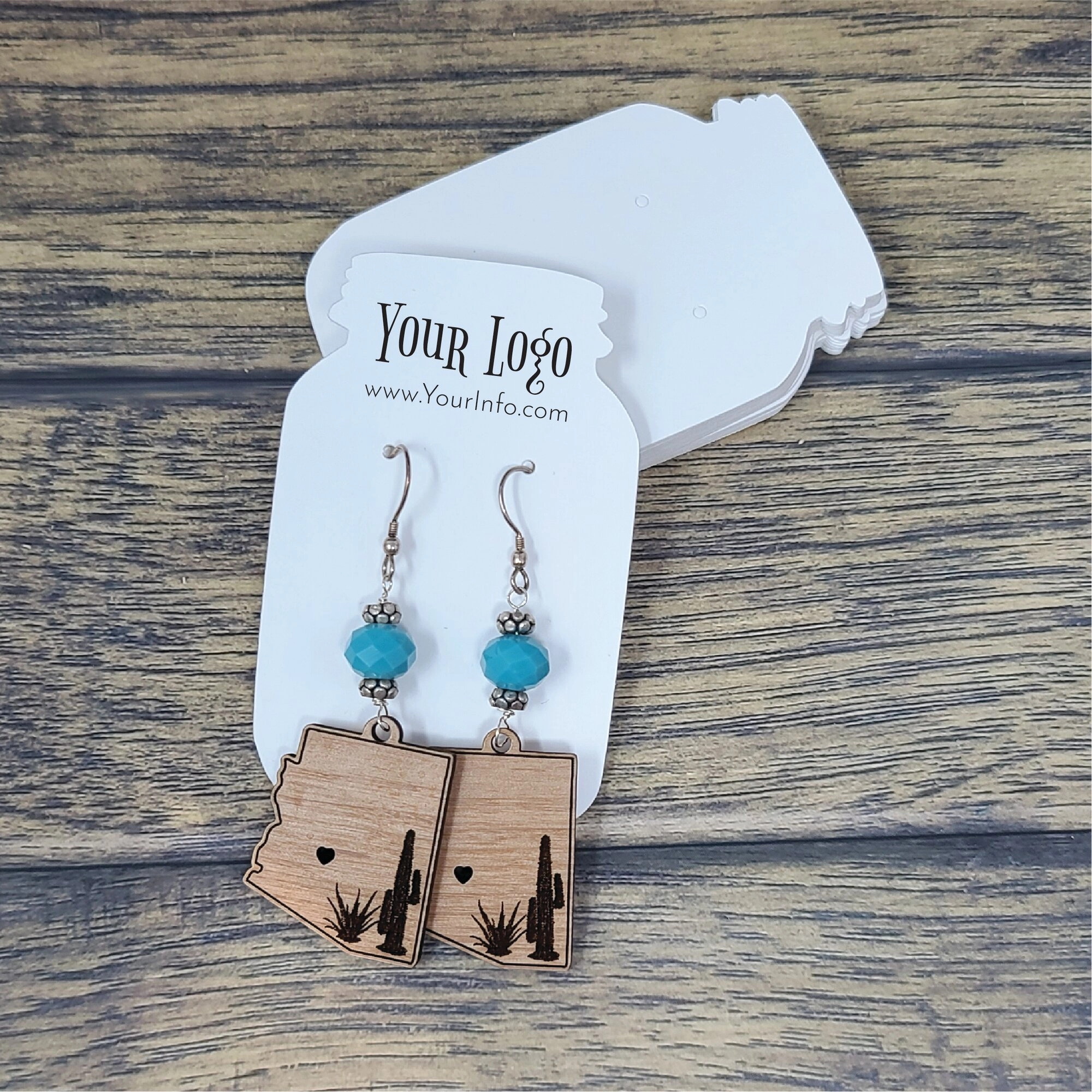 Mason Jar Earring Cards 2"x3" ECONOMY 3