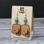 3.9" TALL Free Standing Tent Combo Earring Necklace Display Cards Logo ECONOMY 1