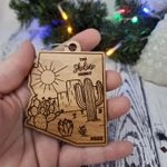 Arizona State Desert Cactus Garden Landscape Ornament Merry Christmas 3