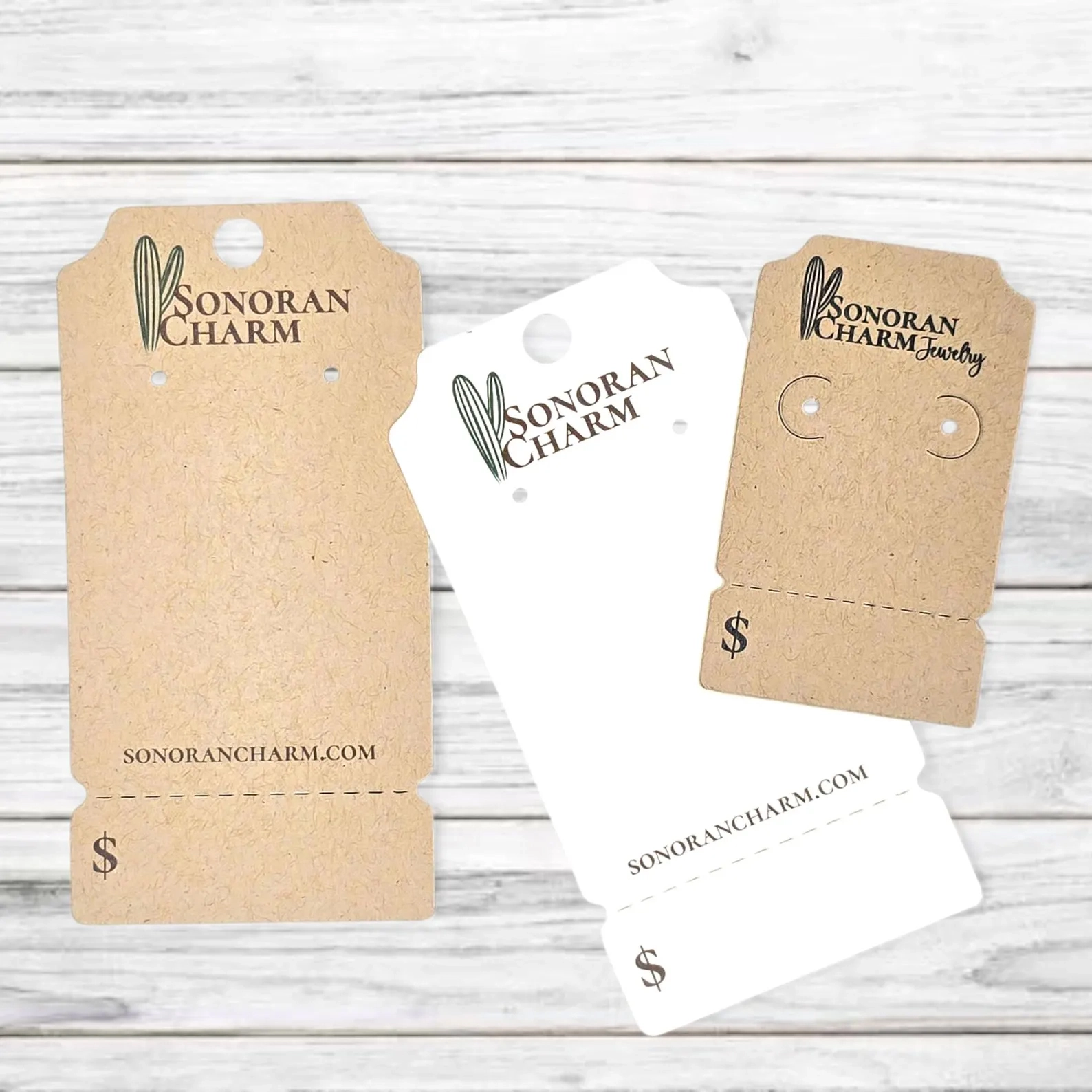 Ticket Shape with Perforated Bottom Product Display Earring Cards 2