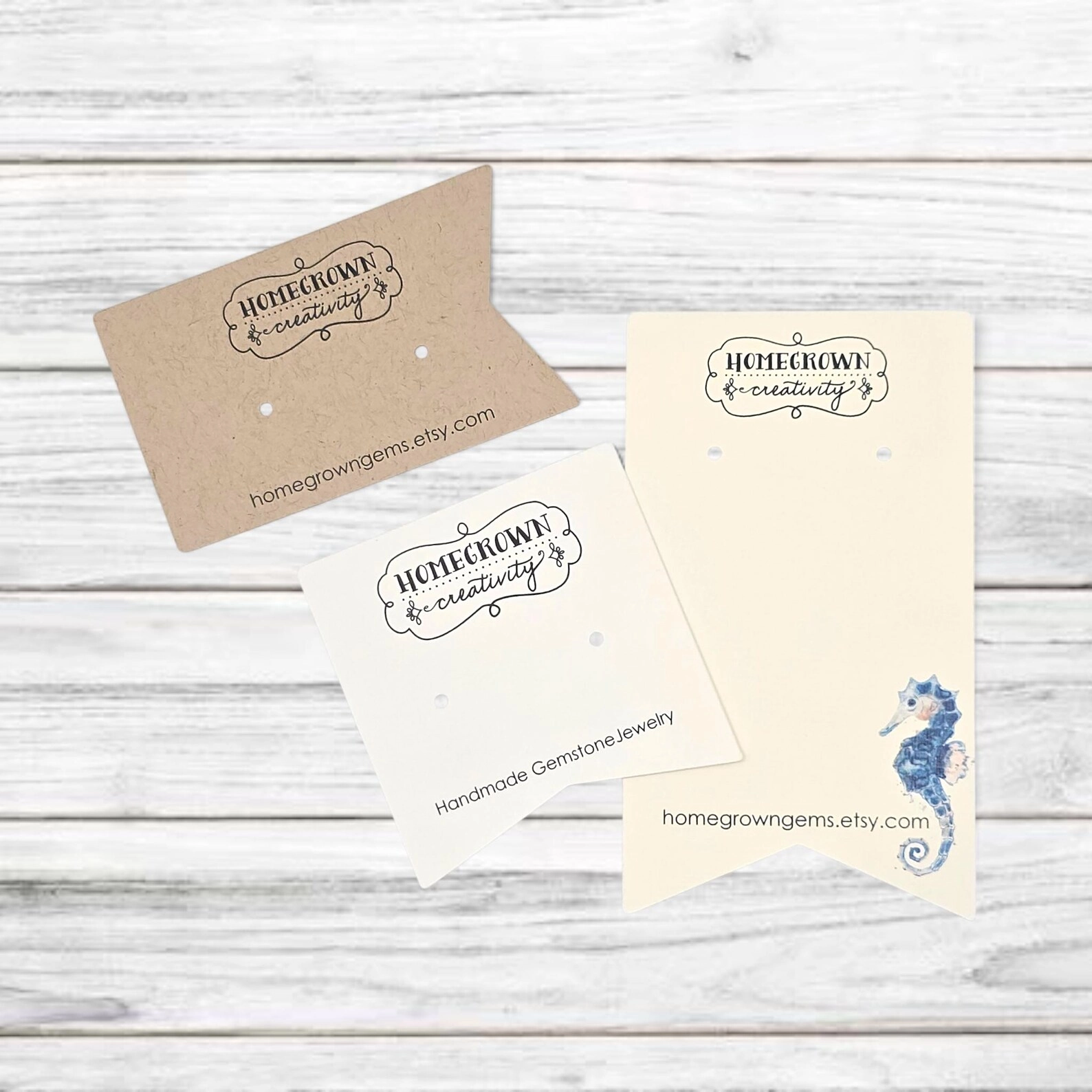 Horizontal Pennant Flag Shape Earring Jewelry Display Packaging Cards 2