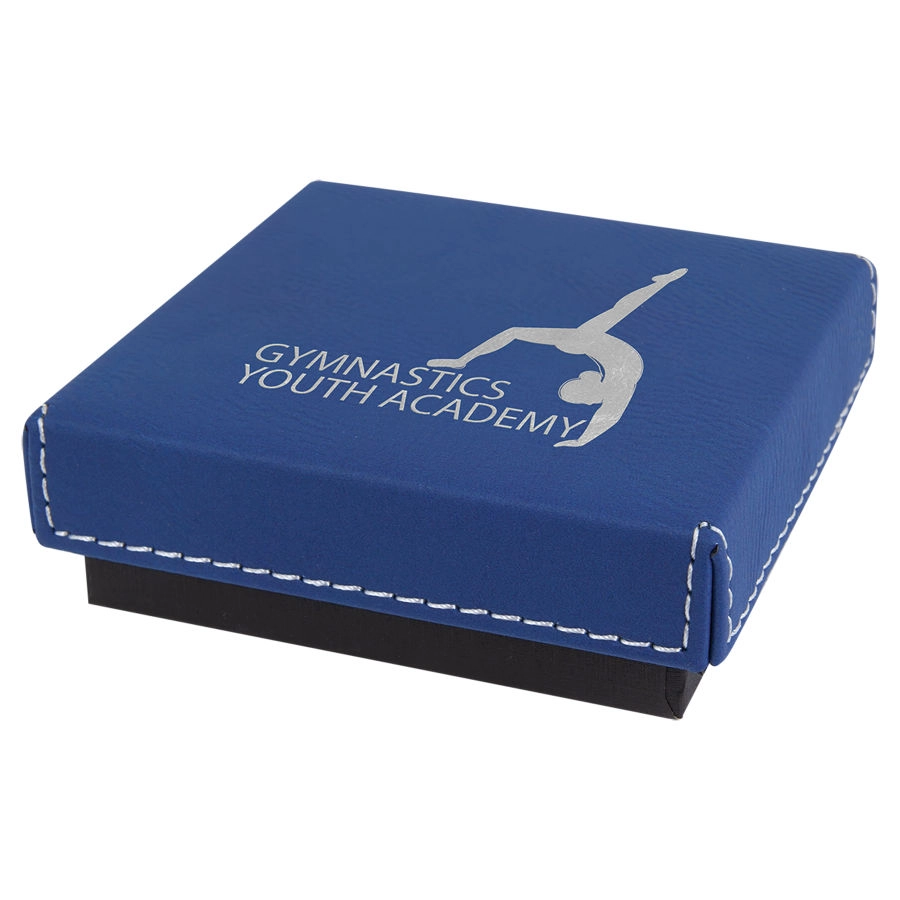 Custom Jewelry Gift Boxes packaging 3.5"x3.5" - Laser Engraved with your text or logo Faux Leather 7
