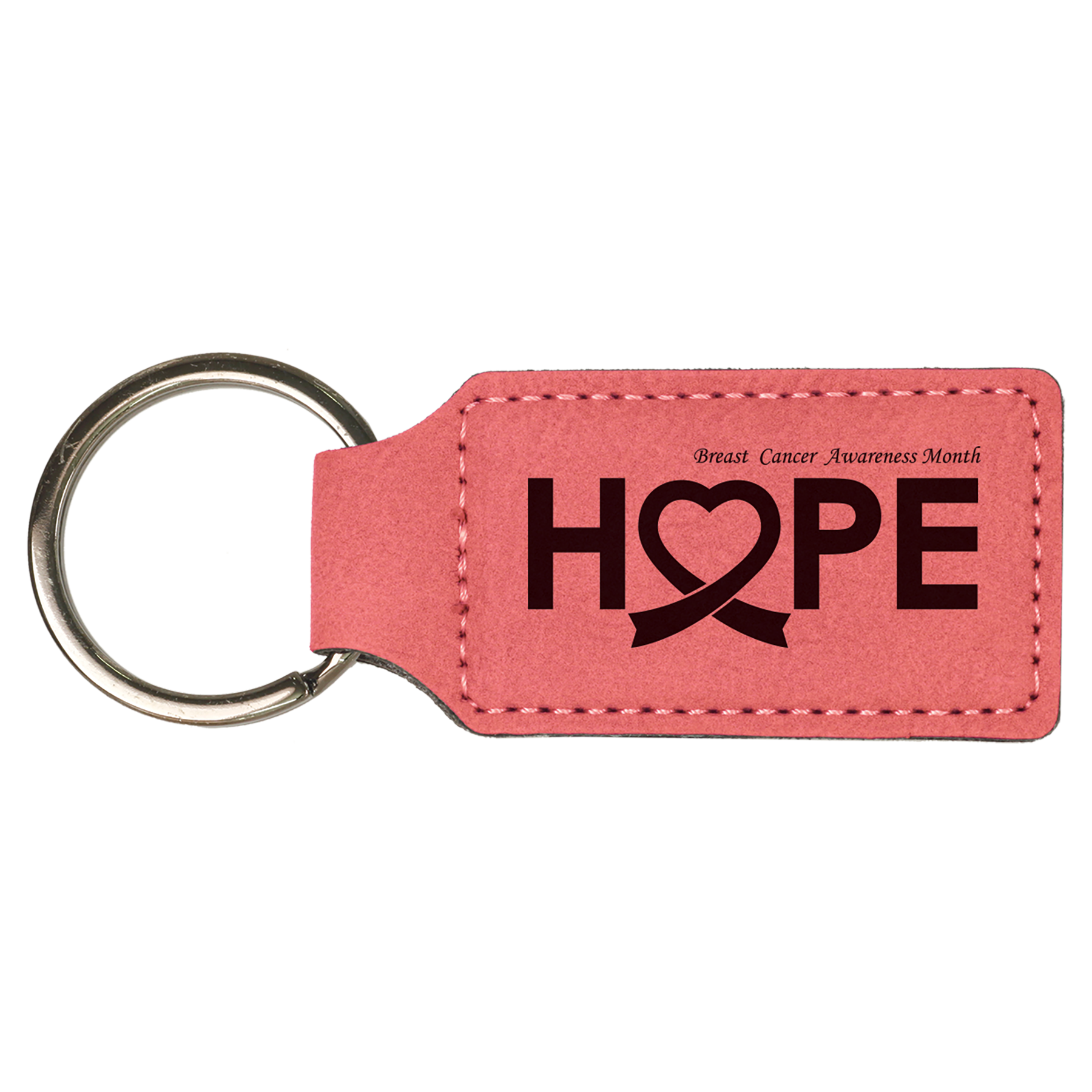 Leatherette Rectangle Keychain Customized Logo Personalized - Laser Engraved 3