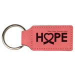 Leatherette Rectangle Keychain Customized Logo Personalized - Laser Engraved 3
