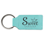 Leatherette Rectangle Keychain Customized Logo Personalized - Laser Engraved 2